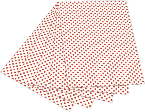 Fotókarton (pöttyös) 300g, 50x70cm, 10 ív/csg, piros/fehér - Folia