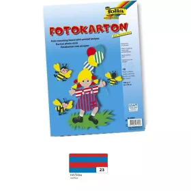   Fotókarton (csíkos) 300g, 50x70cm, 10 ív/csg, piros/kék - Folia
