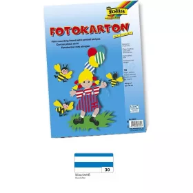   Fotókarton (csíkos) 300g, 50x70cm, 10 ív/csg, kék/fehér - Folia