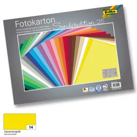 Fotókarton 300g, 50x70cm, 25 ív/csg, banánsárga - Folia