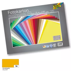 Fotókarton 300g, 50x70cm, 25 ív/csg, mélysárga - Folia