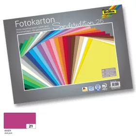  Fotókarton 300g, 50x70cm, 25 ív/csg, sötétrózsaszín - Folia
