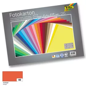 Fotókarton 300g, 50x70cm, 25 ív/csg, narancssárga - Folia