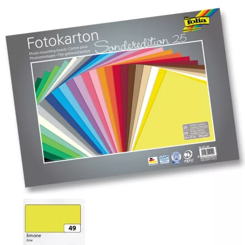 Fotókarton 300g, 50x70cm, 25 ív/csg, lime - Folia