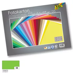   Fényes fotókarton 300g, 50x70cm, 25 ív/csg, tavaszzöld - Folia