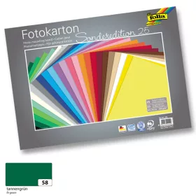 Fotókarton 300g, 50x70cm, 25 ív/csg, fenyőzöld - Folia