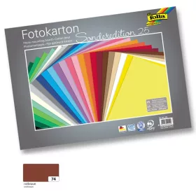   Fényes fotókarton 300g, 50x70cm, 25 ív/csg, vörösbarna - Folia