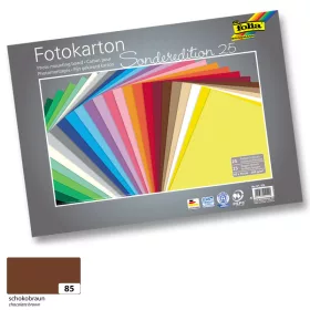   Fényes fotókarton 300g, 50x70cm, 25 ív/csg, csokoládébarna - Folia