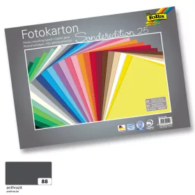   Fényes fotókarton 300g, 50x70cm, 25 ív/csg, antracit - Folia
