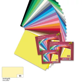   Színes fotókarton 220g, 50x70cm, 25 ív/csg, szalmasárga - Folia