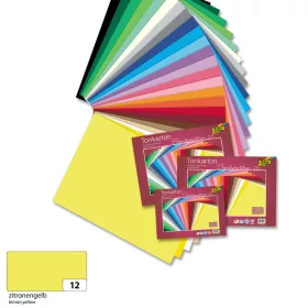   Színes fotókarton 220g, 50x70cm, 25 ív/csg, citromsárga - Folia