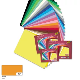   Színes fotókarton 220g, 50x70cm, 25 ív/csg, okker sárga - Folia