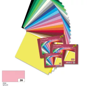   Színes fotókarton 220g, 50x70cm, 25 ív/csg, világosrózsaszín - Folia