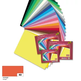   Színes fotókarton 220g, 50x70cm, 25 ív/csg, narancssárga - Folia