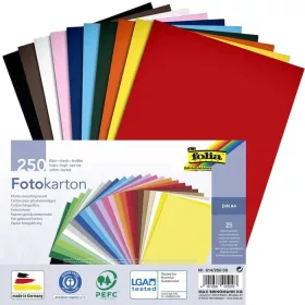   Fotókarton 300g DIN A/4, 250 ív/csg, vegyes színek - Folia