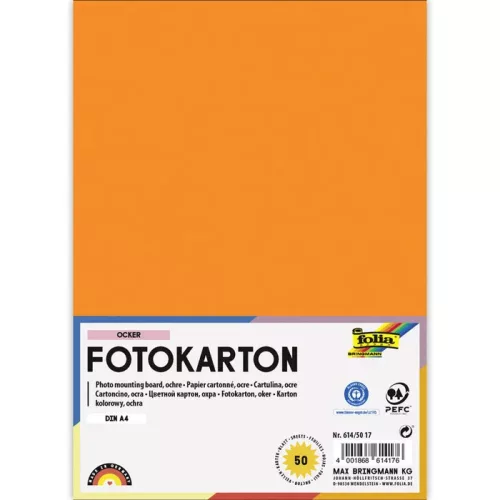 Fotókarton 300g/m² A/4 50 ív/csg, okkersárga