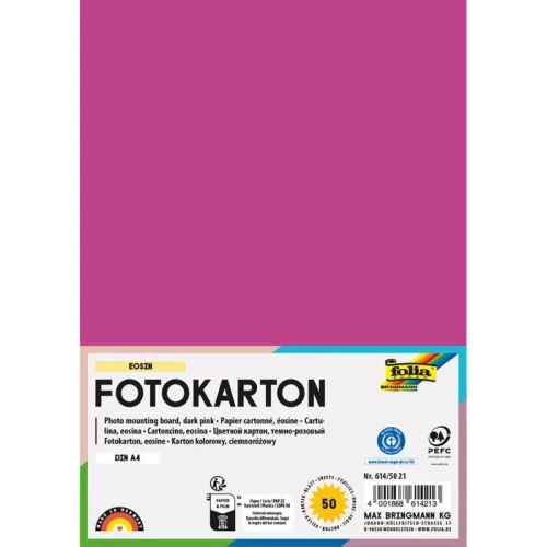 Fotókarton 300g/m² A/4 50 ív/csg, sötét rózsaszín