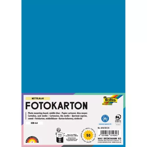 Fotókarton 300g/m² A/4 50 ív/csg, középkék