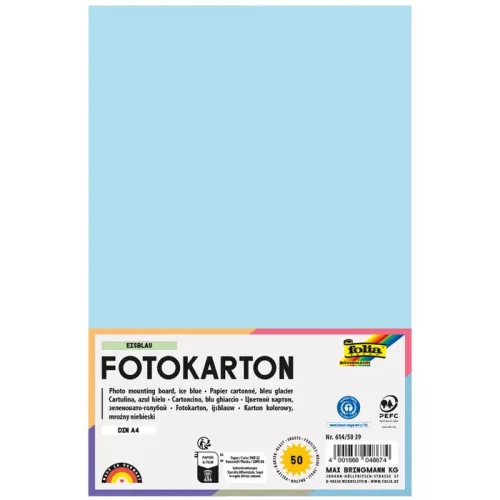 Fotókarton 300g/m² A/4 50 ív/csg, jégkék