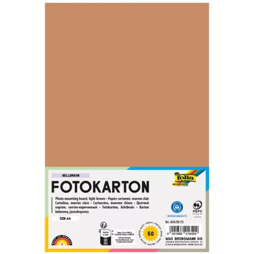 Fotókarton 300g/m² A/4 50 ív/csg, világosbarna