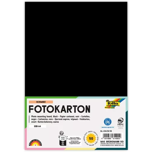 Fotókarton 300g/m² A/4 50 ív/csg, fekete