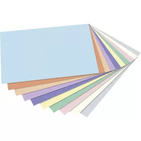   Pasztell színezett papír, 50x70cm, 130g, 100 ív/csg, 10 válogatott szín - Folia