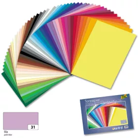   Színeslap/tónuspapír 130g, 50x70cm, 25 ív/csg, halványlila - Folia