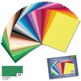   Dekorációs karton 130g, 50x70cm, 25 ív/csg, mohazöld - Folia