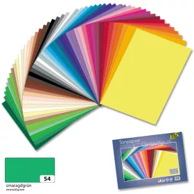   Dekorációs karton 130g, 50x70cm, 25 ív/csg, smaragdzöld - Folia