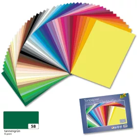   Színeslap/tónuspapír 130g, 50x70cm, 25 ív/csg, fenyőzöld - Folia