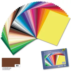   Dekorációs karton 130g, 50x70cm, 25 ív/csg, csokoládébarna - Folia