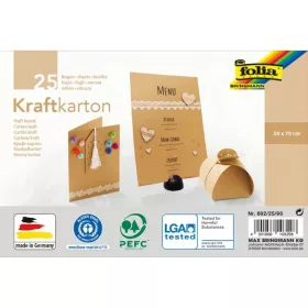   Kraft papír natúr színű "98", 230g, 50x70cm, 25 ív/csg - Folia