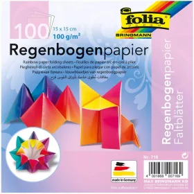   Szivárvány design origami papír, 15x15cm, 100 ív/csg - Folia