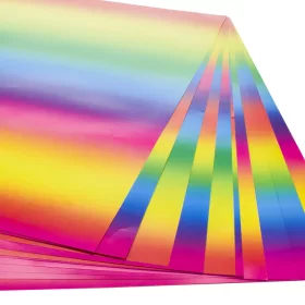   Kétoldalas dekorációs karton szivárvány színű, 200g, 50x70cm, 10 ív/csg - Folia