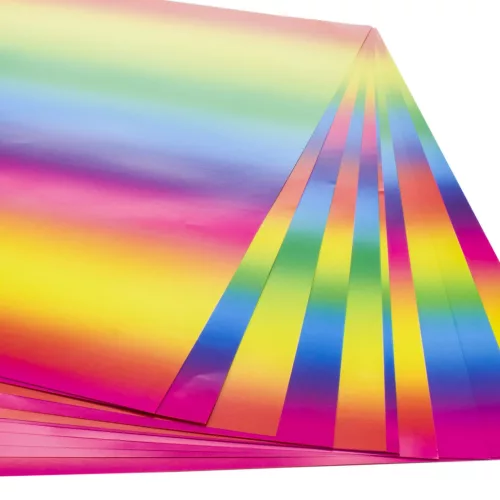 Kétoldalas dekorációs karton szivárvány színű, 200g, 50x70cm, 10 ív/csg - Folia