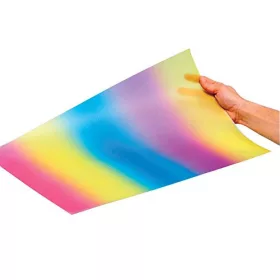   Szivárvány színű transzparens papír, 115g, 35x51cm, 25 ív/csg, vegyes - Folia