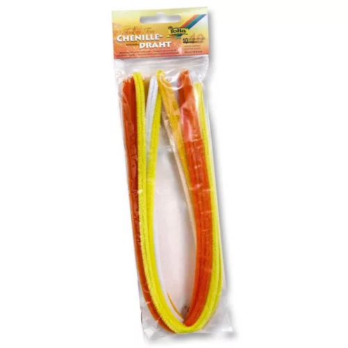 Zseníliadrót sárga árnyalatok, 50 cm, Ø 8 mm, 10 db - Folia