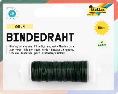 Kötöződrót, 0,3 mm × 50 m, zöld - Folia