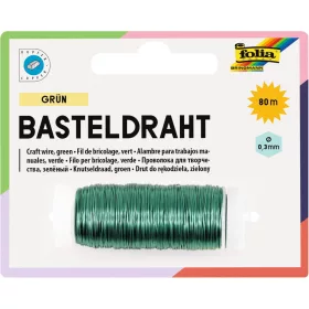   Hobbi drót, rozsdamentes, 0,3 mm × 80 m, zöld, réz - Folia