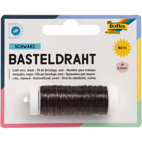   Hobbi drót, rozsdamentes, 0,3 mm × 80 m, fekete, réz - Folia