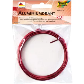 Alumínium drót, 2 mm × 5 m, piros - Folia