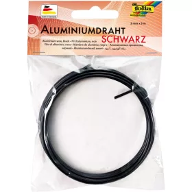 Alumínium drót, 2 mm × 5 m, fekete - Folia