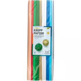   Krepp papír tekercs "X-MAS", 50x200cm, 10 tekercs, vegyes színek - Folia