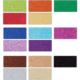   Csillámos karton 300g/m², 50x70cm 15 ív/csg, 15 vegyes szín