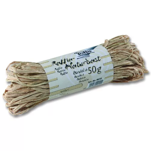 Raffia – természetes minőség, 50 g, 1 gombolyag, natúr - Folia