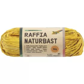   Raffia – természetes minőség, 50 g, 1 gombolyag, banánsárga - Folia