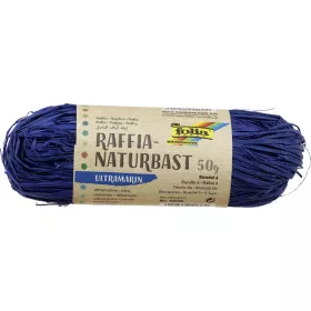   Raffia – természetes minőség, 50 g, 1 gombolyag, ultramarin - Folia