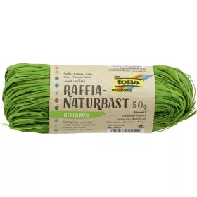   Raffia – természetes minőség, 50 g, 1 gombolyag, világoszöld - Folia