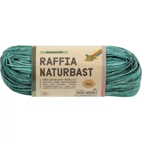   Raffia – természetes minőség, 50 g, 1 gombolyag, smaragd zöld - Folia