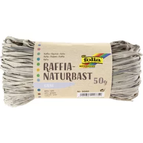   Raffia – természetes minőség, 50 g, 1 gombolyag, szürke - Folia